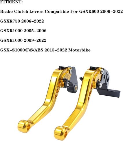 CNC Aluminum Motorcycle Short Brake Clutch Levers Lever Handle for GSXR600 2006-2022 GSXR750 2006-2022 GSXR1000 2005-2006 GSXR1000 2009-2022 GSX-S1000/F/S/ABS 2015-2022 Motorbike in Saudi Arabia