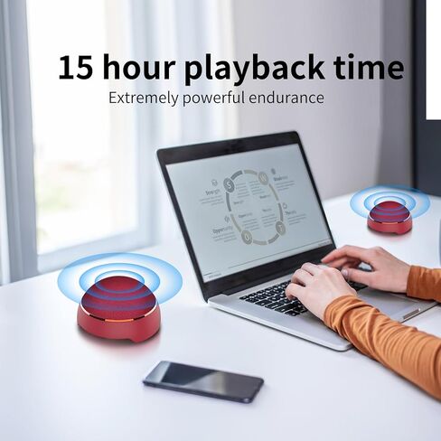 Portable Bluetooth Speaker - 360°Loud Sound, Bluetooth 5.3, TWS Stereo Sound, Magnetic Speaker, TWS Pairing,15H Playtime, Compact Mini Size, Creative Gifts - Wine Red in Saudi Arabia