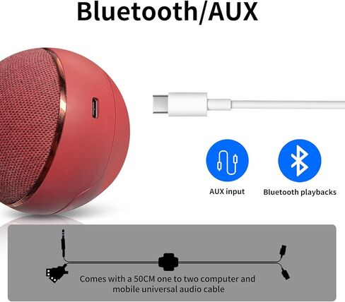 Portable Bluetooth Speaker - 360°Loud Sound, Bluetooth 5.3, TWS Stereo Sound, Magnetic Speaker, TWS Pairing,15H Playtime, Compact Mini Size, Creative Gifts - Wine Red in Saudi Arabia