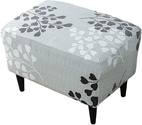 HAOYONG Ottoman Slipcover Stretch Stool Cover Soft Footrest Sofa Slipcovers Rectangle Storage Stool Cover Footstool Protector Covers with Elastic Bottom - X-Large in Saudi Arabia