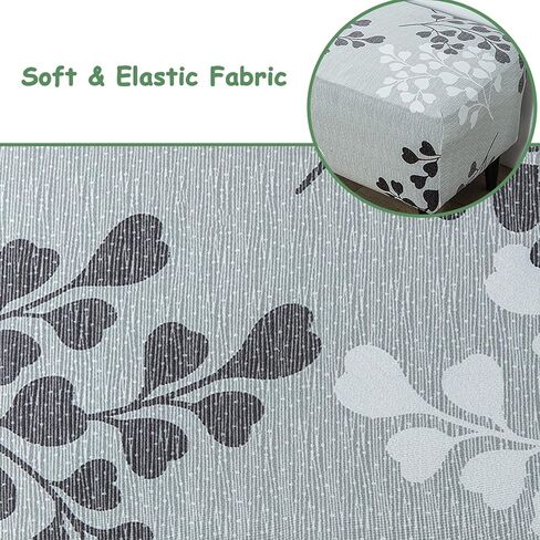 HAOYONG Ottoman Slipcover Stretch Stool Cover Soft Footrest Sofa Slipcovers Rectangle Storage Stool Cover Footstool Protector Covers with Elastic Bottom - X-Large in Saudi Arabia