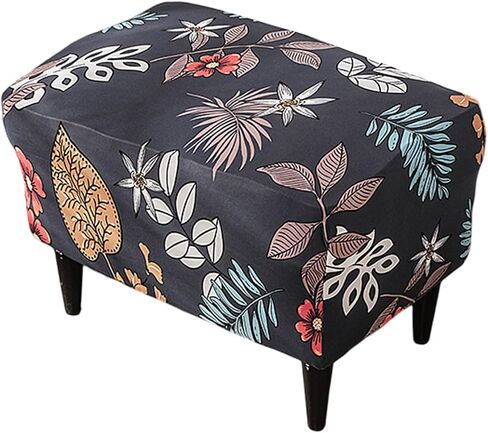 HAOYONG Ottoman Slipcover Stretch Stool Cover Soft Footrest Sofa Slipcovers Rectangle Storage Stool Cover Footstool Protector Covers with Elastic Bottom - X-Large in Saudi Arabia