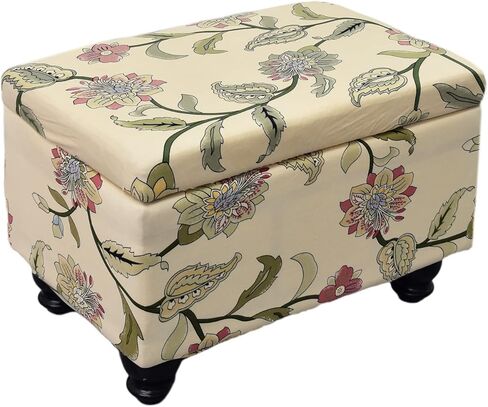 KRFOONN Rectangle Ottoman Covers Stretch Folding Storage Ottoman Bench Cover Printed Storage Ottoman Folding Footrest Stool Slipcover Furniture Protector for Living Room Bedroom Bench (Large, 02) in Kuwait