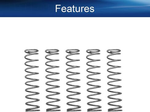 Yinpecly Compressed Spring,Spring Steel Small Coiled Extension Spring for Ball Pen Wire Dia 1.2mm OD 12mm Length 50mm 10Pcs in Saudi Arabia
