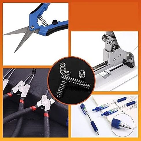 Yinpecly Compressed Spring,Spring Steel Small Coiled Extension Spring for Ball Pen Wire Dia 1.2mm OD 12mm Length 50mm 10Pcs in Saudi Arabia