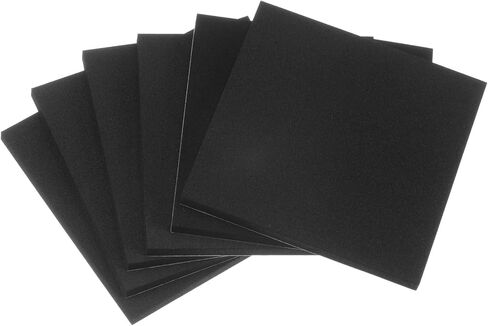 uxcell 6pcs Adhesive Rubber Padding Sheets 1/4 Inch Thick x 4 Inch Long Square Neoprene Foam Sheet Self Stick Non-Slip Anti Vibration Pads, Anti-Skid Noise in Saudi Arabia
