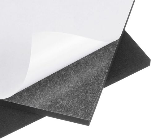 uxcell 6pcs Adhesive Rubber Padding Sheets 1/4 Inch Thick x 4 Inch Long Square Neoprene Foam Sheet Self Stick Non-Slip Anti Vibration Pads, Anti-Skid Noise in Saudi Arabia