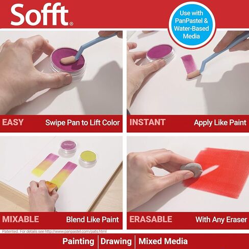 أغطية إسفنجة مختلطة من PanPastel Soft Tool 62100 - عبوة من 40 قطعة من ألوان الباستيل الفنية in Saudi Arabia