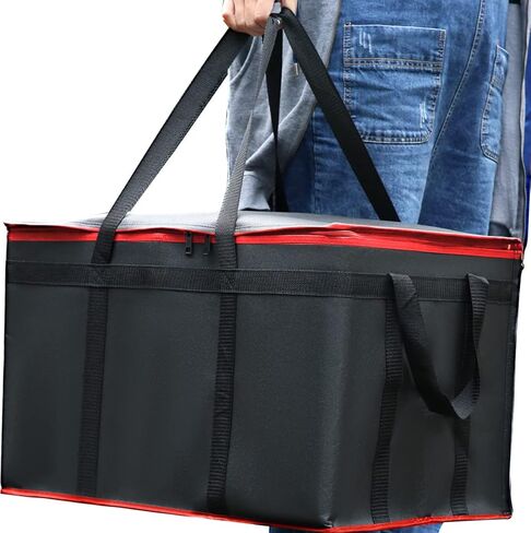 10 Pack Black Red Insulated Food Delivery Bag Cooler Bags Keep Food Warm Catering Therma for doordash Catering Cooler Bags Keep Food Warm Catering Therma for doordash Catering Shopper hot XXXL black in Saudi Arabia