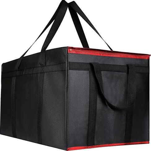 10 Pack Black Red Insulated Food Delivery Bag Cooler Bags Keep Food Warm Catering Therma for doordash Catering Cooler Bags Keep Food Warm Catering Therma for doordash Catering Shopper hot XXXL black in Saudi Arabia