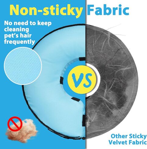 طوق مخروطي للكلاب من باركليس، طوق على شكل كعكة دونات للكلاب بعد الجراحة لوقف اللعق، مخروط كلب قابل للنفخ مع درع قوي للكلاب المتوسطة الكبيرة، بدائل مخروطية من العار لا تحجب الرؤية in Kuwait