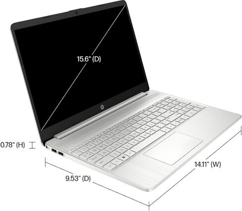 HP 2023 Newest Laptop, 15.6" HD Display, AMD Ryzen 3 5300U (4 cores), 12GB RAM, 512GB SSD, AMD Radeon Graphics, Wi-Fi, Bluetooth, Numeric Keypad, Windows 11 Home in Saudi Arabia