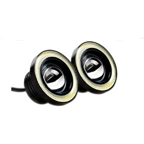 2PCS Car Angel Eye Fog Light, Charming LED Fog Lights Assembly with COB Aperture for Car Decorations and Lighting, Daytime Running Light Bulb, Universal for Most Cars (Light Blue) in Kuwait