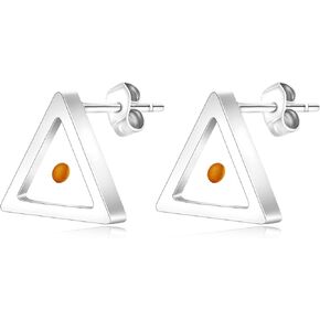 Yongxu شخصية عصرية مثلث بذور الخردل أقراط مواد هيبوالرجينيك المعتقدات الدينية مجوهرات مناسبة للنساء in Kuwait