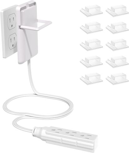 10 Outlet Power Strip with USB, HICITY Flat Plug Power Strip with 10 AC Outlet, 3 USB Ports, 6.5 FT Extension Cord, Multiple Outlet with Switch On/Off, Desk Charging Station for Home Office Dorm Room in Saudi Arabia