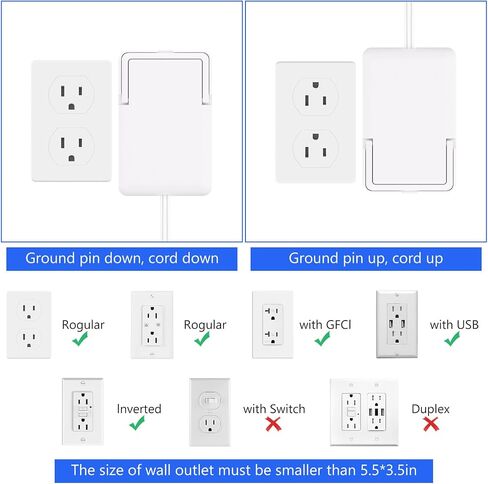 10 Outlet Power Strip with USB, HICITY Flat Plug Power Strip with 10 AC Outlet, 3 USB Ports, 6.5 FT Extension Cord, Multiple Outlet with Switch On/Off, Desk Charging Station for Home Office Dorm Room in Saudi Arabia