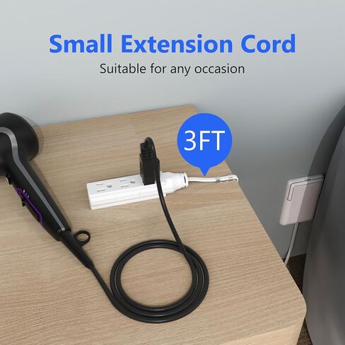 10 Outlet Power Strip with USB, HICITY Flat Plug Power Strip with 10 AC Outlet, 3 USB Ports, 6.5 FT Extension Cord, Multiple Outlet with Switch On/Off, Desk Charging Station for Home Office Dorm Room in Saudi Arabia