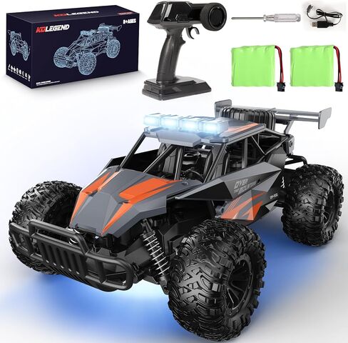 kolegend Remote Control Car 50+Min RC Cars Toys 1:12 Scale Monster Trucks 20KM/H Remote Control Monster Truck with LED Headlight and Rechargeable Battery Gifts for Boys 8-12,Green in Kuwait