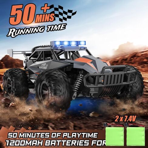 kolegend Remote Control Car 50+Min RC Cars Toys 1:12 Scale Monster Trucks 20KM/H Remote Control Monster Truck with LED Headlight and Rechargeable Battery Gifts for Boys 8-12,Green in Kuwait