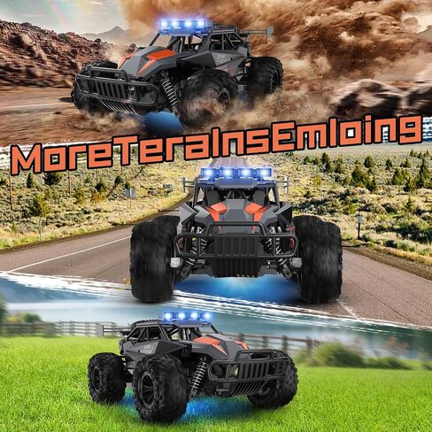 kolegend Remote Control Car 50+Min RC Cars Toys 1:12 Scale Monster Trucks 20KM/H Remote Control Monster Truck with LED Headlight and Rechargeable Battery Gifts for Boys 8-12,Green in Kuwait