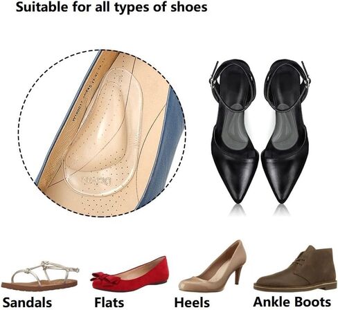 Arch Support Insoles for Flat Feet – Gel Arch Inserts for Plantar Fasciitis & Foot Pain Relief – Self-Adhesive High Arch Pads for Shoes & Sandals (3 Pairs) in Saudi Arabia