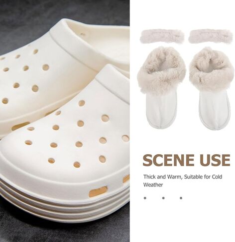 1set Shoe Inserts Detachable Plush Liners for Comfortable Insulation for Hole Shoes and Slippers Soft Removable and Washable Footwear in Saudi Arabia
