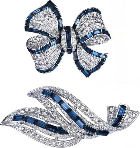 Elegant Leaf-shaped Crystal Brooch, Perfect for Any Occasion，Rose Gold/Silver in Saudi Arabia