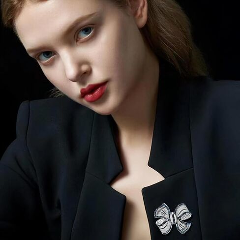 Elegant Leaf-shaped Crystal Brooch, Perfect for Any Occasion，Rose Gold/Silver in Saudi Arabia