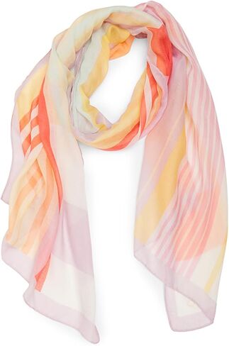 Anne Klein Stripe Oblong Pashmina Shawl Wrap Scarf, Pink in Saudi Arabia