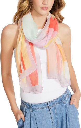 Anne Klein Stripe Oblong Pashmina Shawl Wrap Scarf, Pink in Saudi Arabia