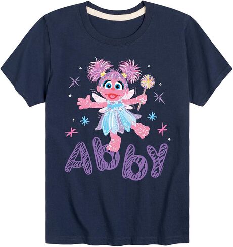 Sesame Street - Scribble Abby Cadabby - Toddler and Youth Short Sleeve Graphic T-Shirt in Kuwait