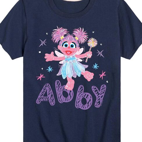 Sesame Street - Scribble Abby Cadabby - Toddler and Youth Short Sleeve Graphic T-Shirt in Kuwait