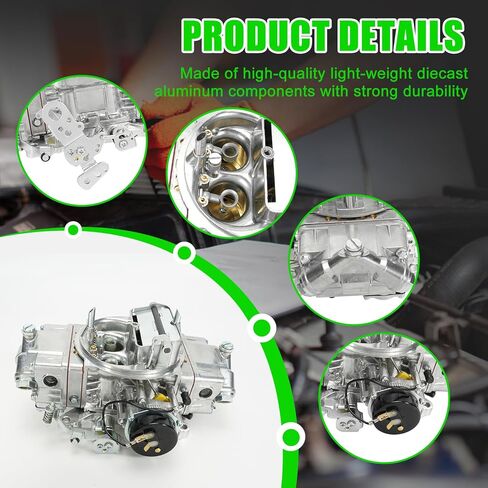 Carburetor 1906 AVS2 650 CFM with Electric Choke Compatible with 1906 AVS2 Series 650CFM Carburetor 4 Barrel Annular Booster Satin Finish Square Bore in Saudi Arabia