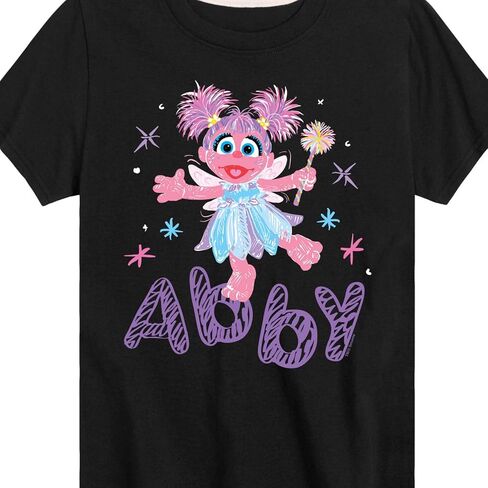 Sesame Street - Scribble Abby Cadabby - Toddler and Youth Short Sleeve Graphic T-Shirt in Kuwait