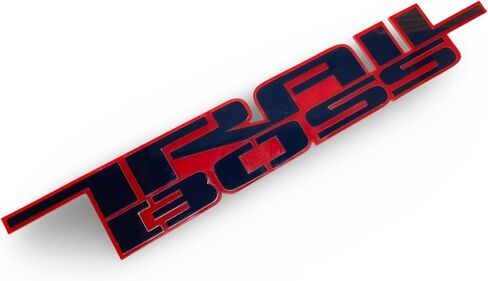 شعار BDTrims 1/8 من الأكريليك السميك Trail BOSS بجانب السرير متوافق مع 2019-2024 Silverado (أسود مع مخطط أحمر) in Kuwait