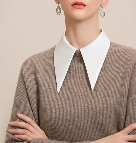 Solid Color Detachable Dickey Collar Faux Collar Lapel Fake Collar Detachable Dickey Collar Classic Faux False Collar in Kuwait