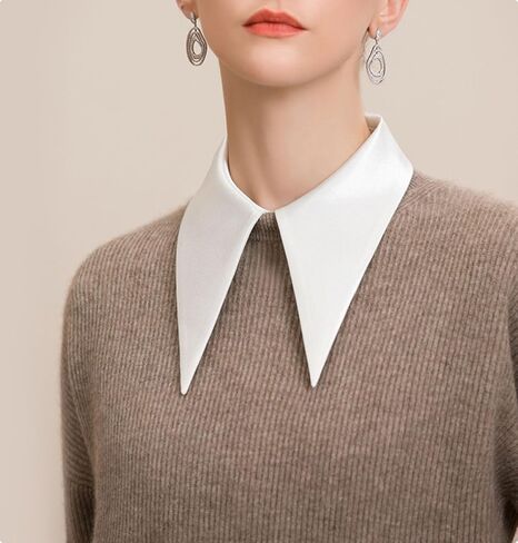 Solid Color Detachable Dickey Collar Faux Collar Lapel Fake Collar Detachable Dickey Collar Classic Faux False Collar in Kuwait