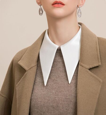 Solid Color Detachable Dickey Collar Faux Collar Lapel Fake Collar Detachable Dickey Collar Classic Faux False Collar in Kuwait