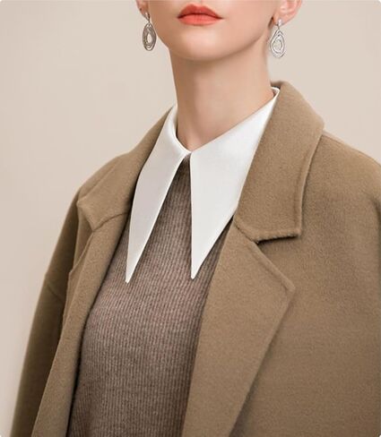 Solid Color Detachable Dickey Collar Faux Collar Lapel Fake Collar Detachable Dickey Collar Classic Faux False Collar in Kuwait