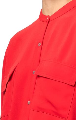 Calvin Klein Women's Crepe Relaxed Button-Down Shirt in Saudi Arabia