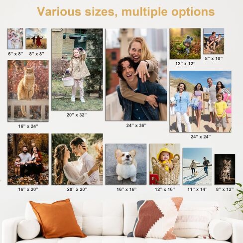 GagetElec Custom Canvas Prints with Your Photos,Photo Prints & Customized Picture Canvas Wall Art Decoration for Bedroom,Living Room,Christmas & Thanksgiving Gifts (8L x 10W) in Saudi Arabia