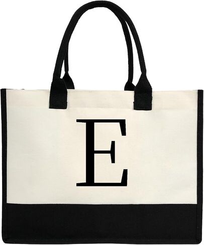 Personalized Initial Tote Bag for Women - Compact Canvas Purse, Custom Wedding Birthday Gift in Saudi Arabia