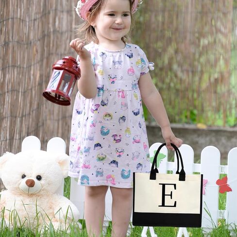Personalized Initial Tote Bag for Women - Compact Canvas Purse, Custom Wedding Birthday Gift in Saudi Arabia