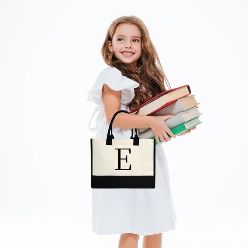 Personalized Initial Tote Bag for Women - Compact Canvas Purse, Custom Wedding Birthday Gift in Saudi Arabia