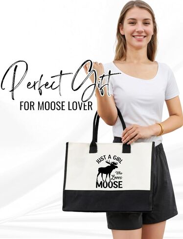 هدايا InnoBeta Moose، حقيبة حمل قماشية مع سحاب إغلاق علوي وحزام كتف لأعياد الميلاد والكريسماس وكل مناسبة خاصة in Saudi Arabia
