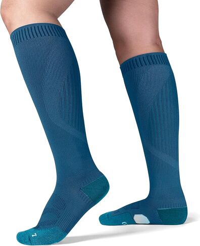 ميرينو الصوف ضغط الركبة عالية الجوارب 2 أزواج 15-20 ملم زئبق وسادة الرطوبة فتل المشي لمسافات طويلة ممرضة السفر in Kuwait