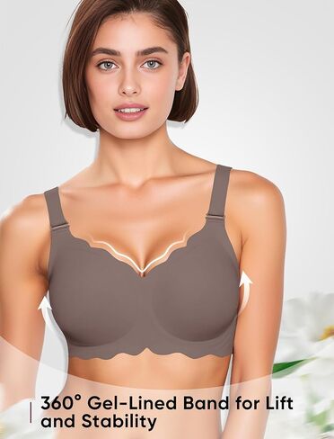 حمالات الصدر للنساء لا حمالات لاسلكية تحت الأسلاك مع الدعم والرفع سلسا سلسة تغطية كاملة tshirt صدرية in Kuwait