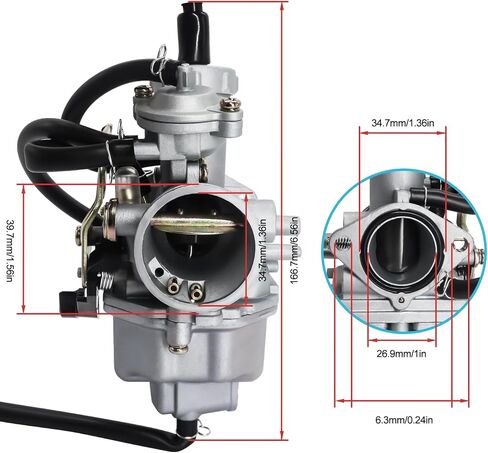 Carburetor PZ30 30mm Carb 150cc 175cc 200cc 250cc Cable Choke Dirt Bike ATV Scooter Moped Engines Taotao SunL JCL in Saudi Arabia