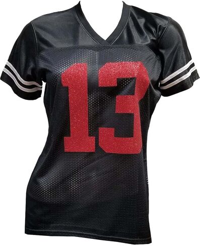 Custom Glitterflake Brock Purdy Womens Black Mesh Jersey Size Large in Saudi Arabia