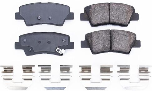 Power Stop Front Brake Kit For Hyundai Azera 2012-17 |Sonata 2011-15 |Kia Optima 2011-16 - Ceramic Brake Pads With Installation Hardware, 17-1445 in Saudi Arabia